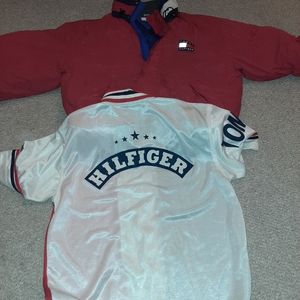Vintage 90s Tommy jacket & colorblock tommy shirt